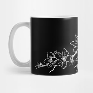 Hand drawn Cherry tree branch Mug